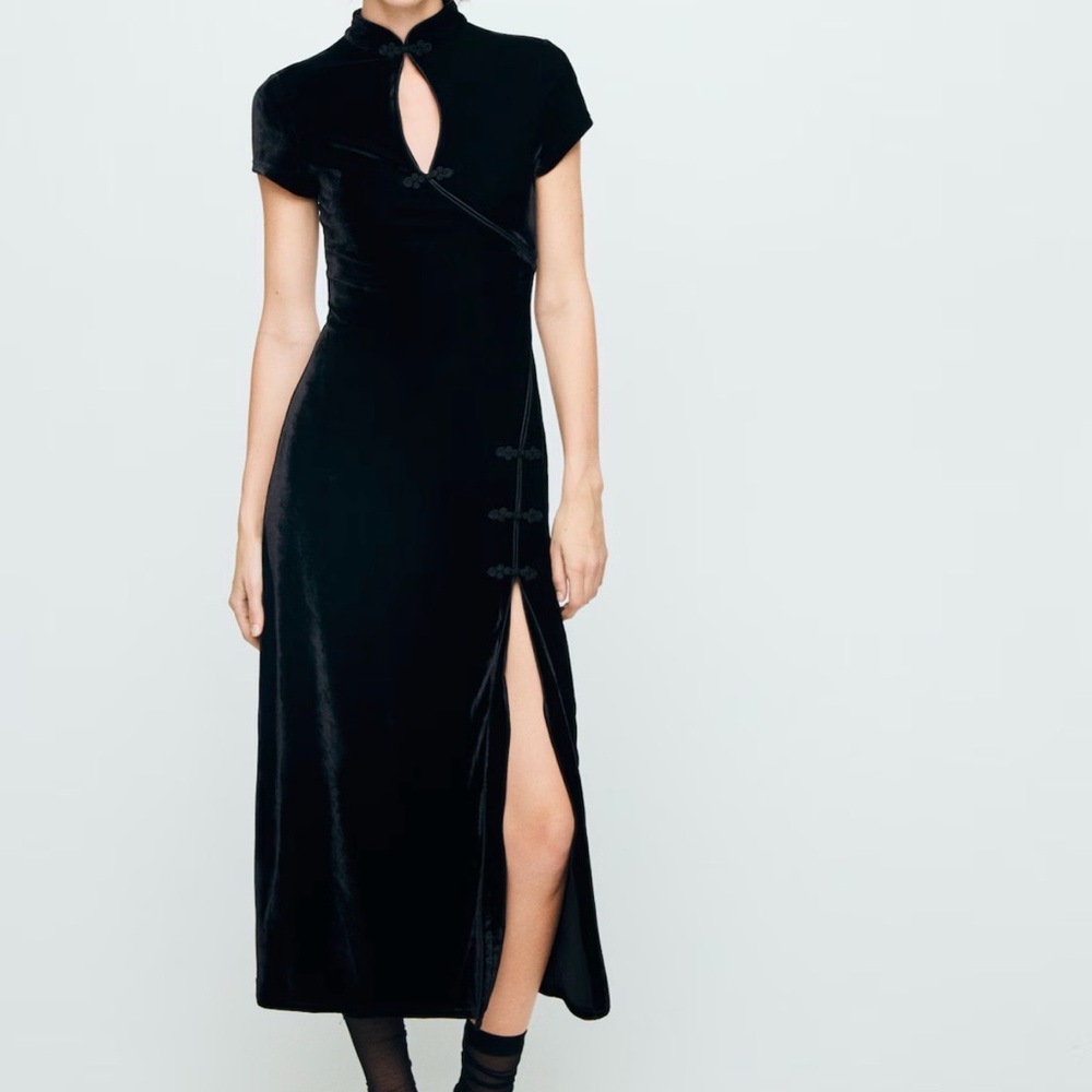 Asian style Mango dress toggle fastening